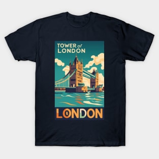 A Vintage Travel Art of London - England T-Shirt